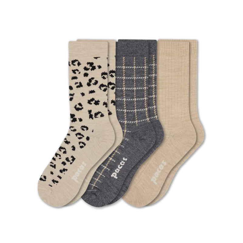3 Pack - Women's Light-Weight Crew Pacas Socks 137 3 Pack - Women's Light-Weight Crew Pacas Socks