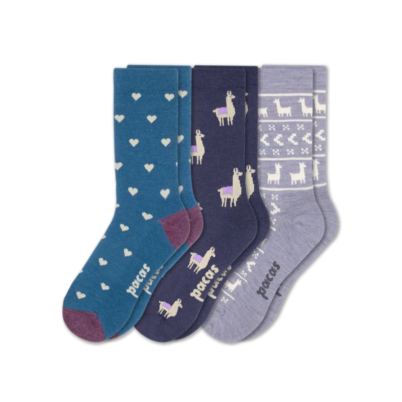 3 Pack - Women's Light-Weight Crew Pacas Socks 140 3 Pack - Women's Light-Weight Crew Pacas Socks