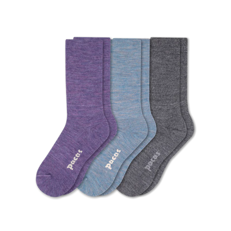 3 Pack - Women's Light-Weight Crew Pacas Socks 144 3 Pack - Women's Light-Weight Crew Pacas Socks