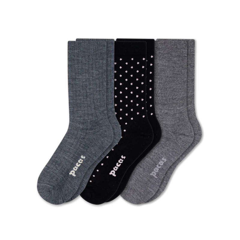 3 Pack - Women's Light-Weight Crew Pacas Socks 146 3 Pack - Women's Light-Weight Crew Pacas Socks