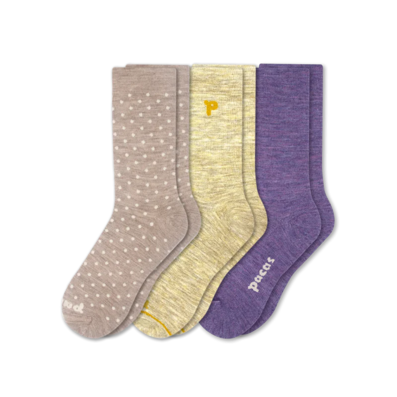 3 Pack - Women's Light-Weight Crew Pacas Socks 154 3 Pack - Women's Light-Weight Crew Pacas Socks