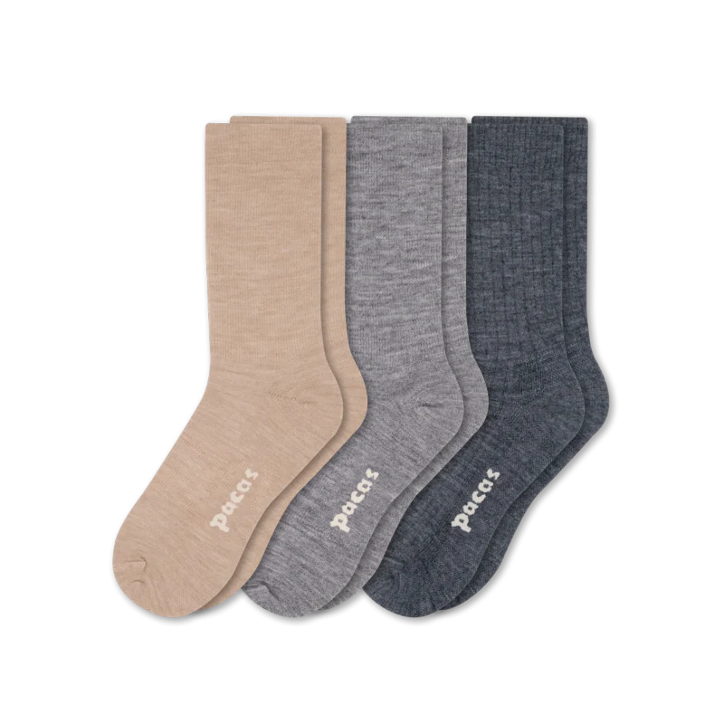 3 Pack - Women's Light-Weight Crew Pacas Socks 155 3 Pack - Women's Light-Weight Crew Pacas Socks