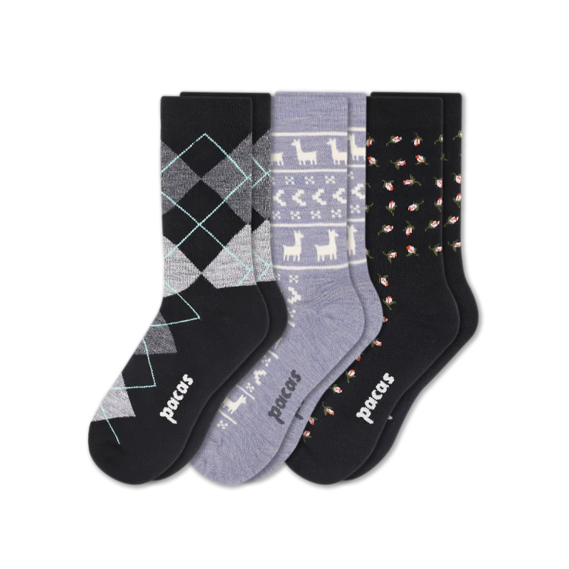 3 Pack - Women's Light-Weight Crew Pacas Socks 159 3 Pack - Women's Light-Weight Crew Pacas Socks