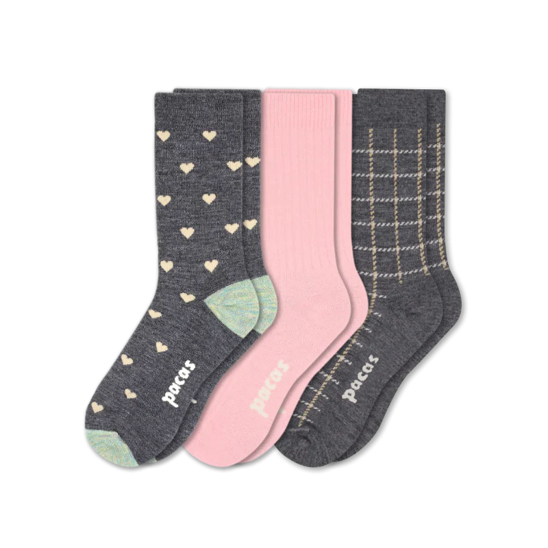 3 Pack - Women's Light-Weight Crew Pacas Socks 160 3 Pack - Women's Light-Weight Crew Pacas Socks