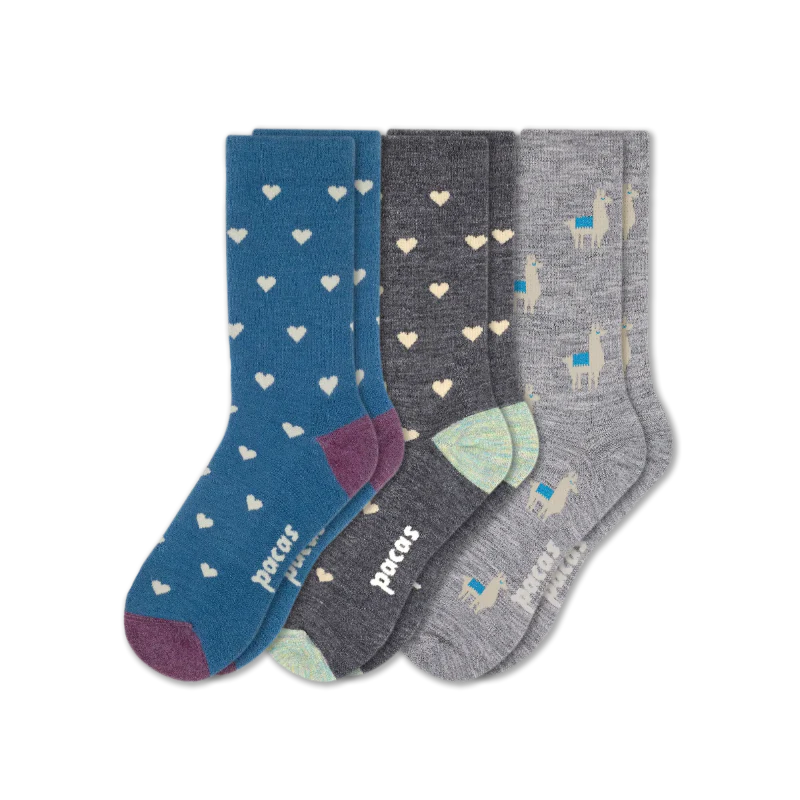3 Pack - Women's Light-Weight Crew Pacas Socks 161 3 Pack - Women's Light-Weight Crew Pacas Socks