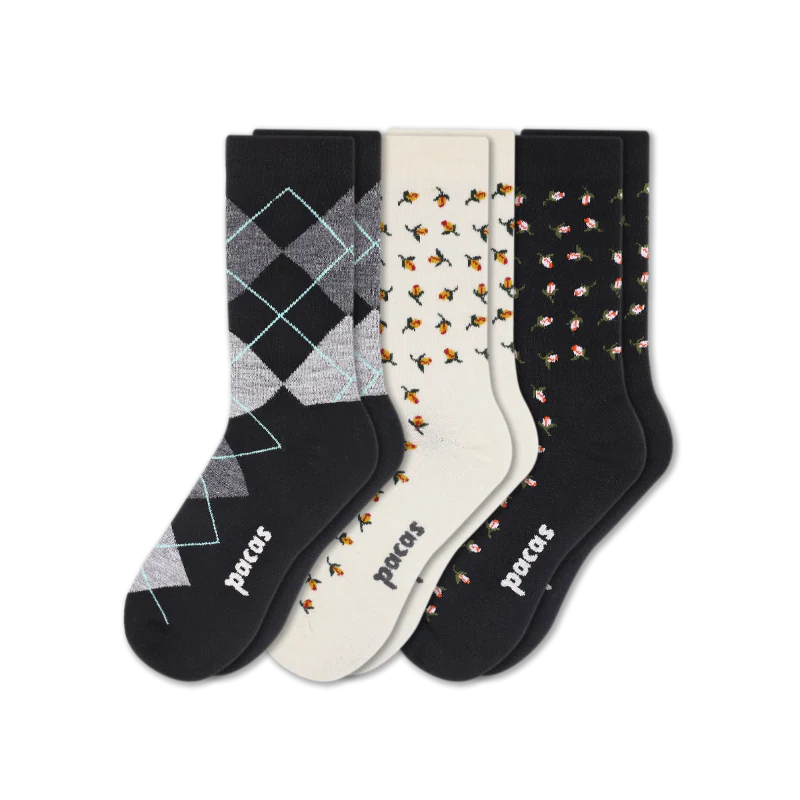 3 Pack - Women's Light-Weight Crew Pacas Socks 162 3 Pack - Women's Light-Weight Crew Pacas Socks
