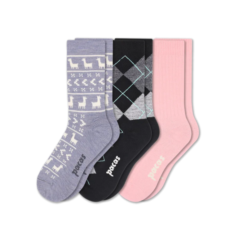 3 Pack - Women's Light-Weight Crew Pacas Socks 169 3 Pack - Women's Light-Weight Crew Pacas Socks