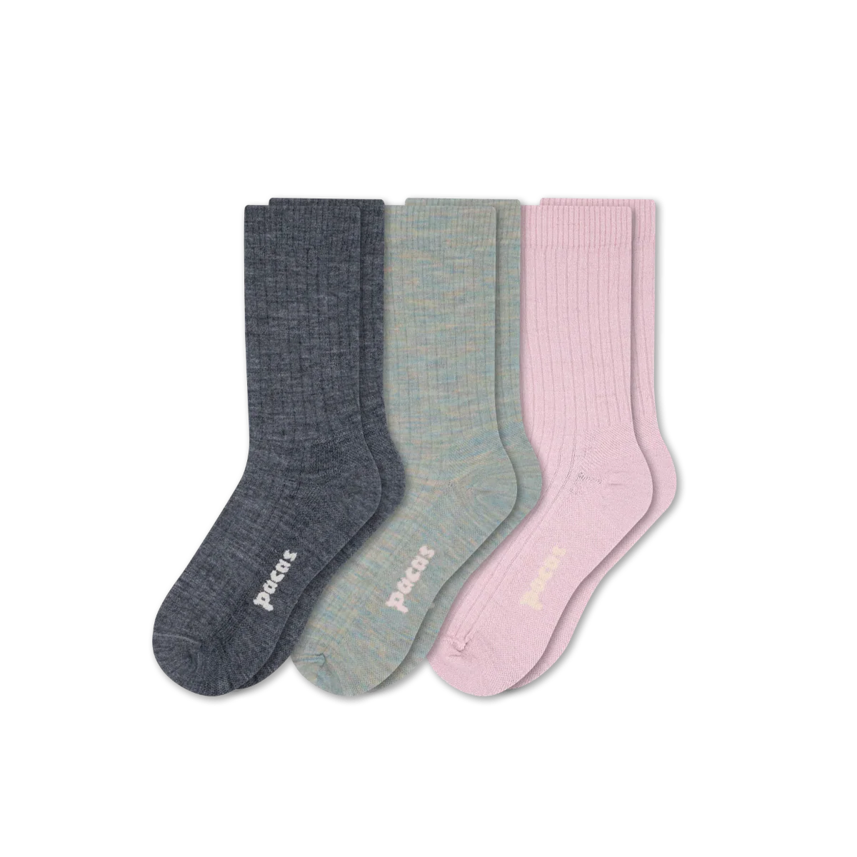 3 Pack - Women's Light-Weight Crew Pacas Socks 17 3 Pack - Women's Light-Weight Crew Pacas Socks