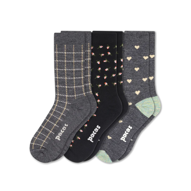 3 Pack - Women's Light-Weight Crew Pacas Socks 170 3 Pack - Women's Light-Weight Crew Pacas Socks