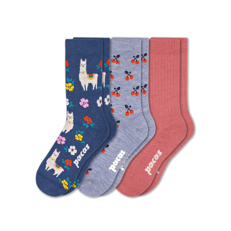 3 Pack - Women's Light-Weight Crew Pacas Socks 171 3 Pack - Women's Light-Weight Crew Pacas Socks