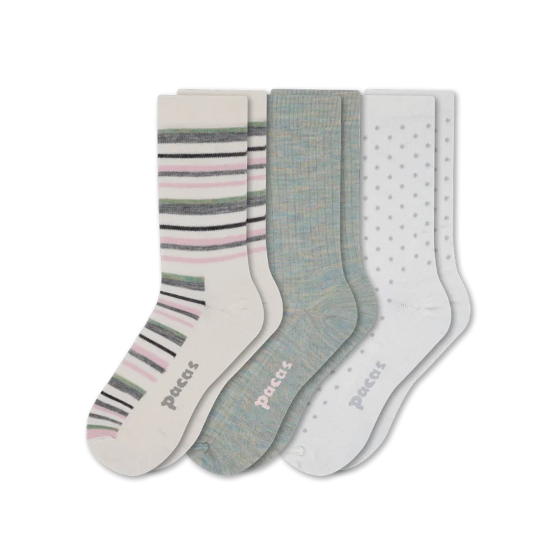 3 Pack - Women's Light-Weight Crew Pacas Socks 173 3 Pack - Women's Light-Weight Crew Pacas Socks