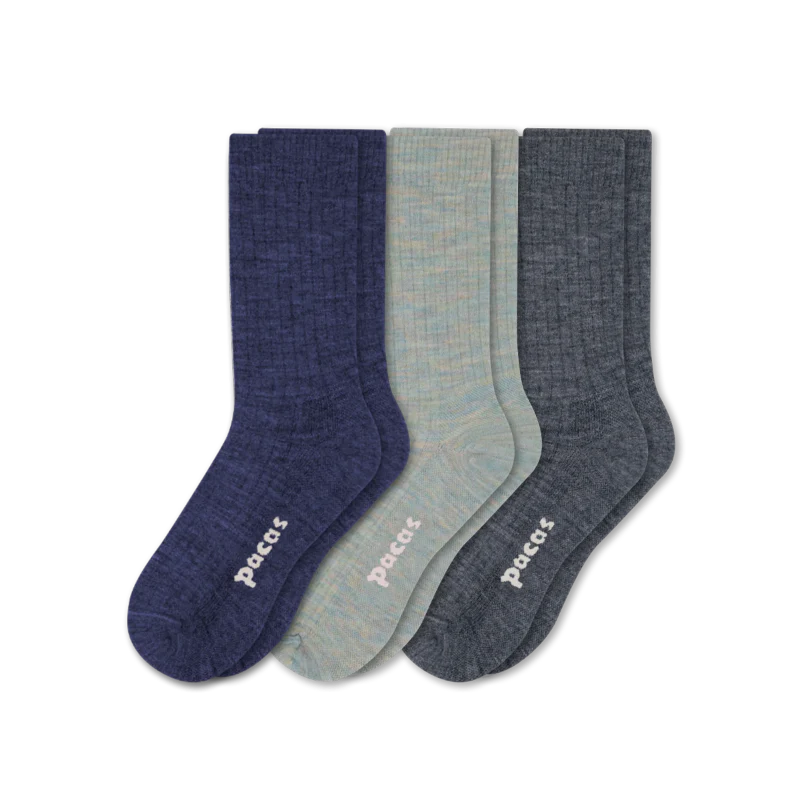 3 Pack - Women's Light-Weight Crew Pacas Socks 174 3 Pack - Women's Light-Weight Crew Pacas Socks