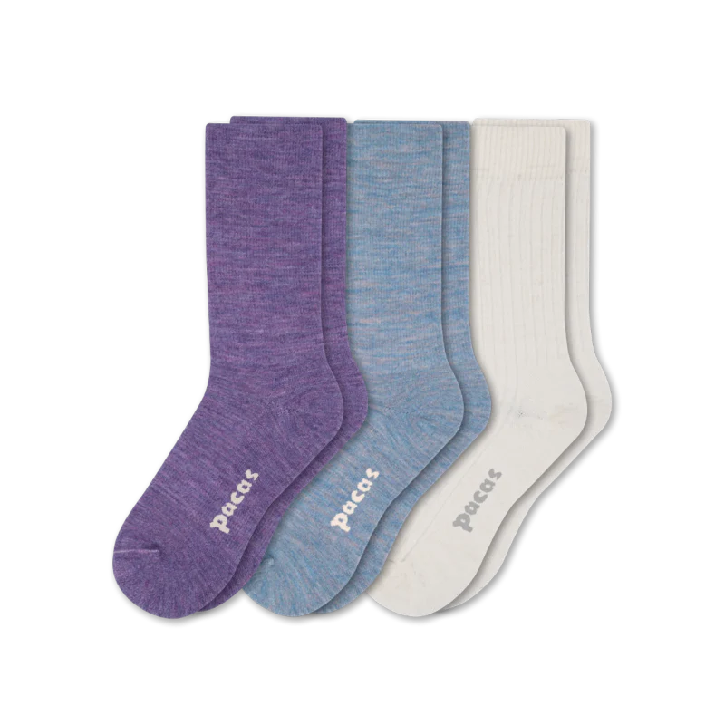 3 Pack - Women's Light-Weight Crew Pacas Socks 175 3 Pack - Women's Light-Weight Crew Pacas Socks