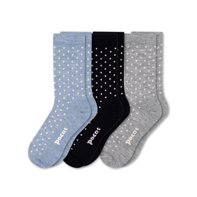 3 Pack - Women's Light-Weight Crew Pacas Socks 176 3 Pack - Women's Light-Weight Crew Pacas Socks