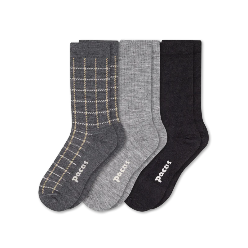 3 Pack - Women's Light-Weight Crew Pacas Socks 177 3 Pack - Women's Light-Weight Crew Pacas Socks