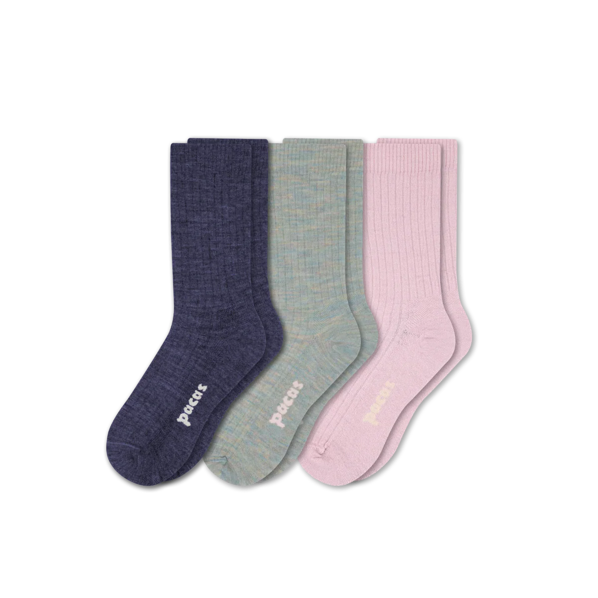 3 Pack - Women's Light-Weight Crew Pacas Socks 18 3 Pack - Women's Light-Weight Crew Pacas Socks
