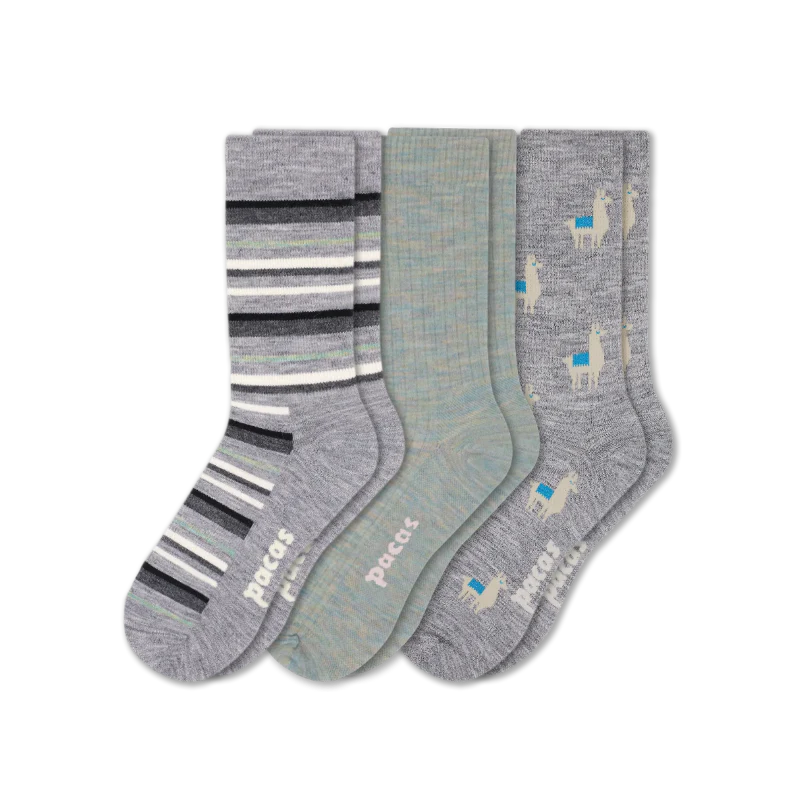 3 Pack - Women's Light-Weight Crew Pacas Socks 181 3 Pack - Women's Light-Weight Crew Pacas Socks