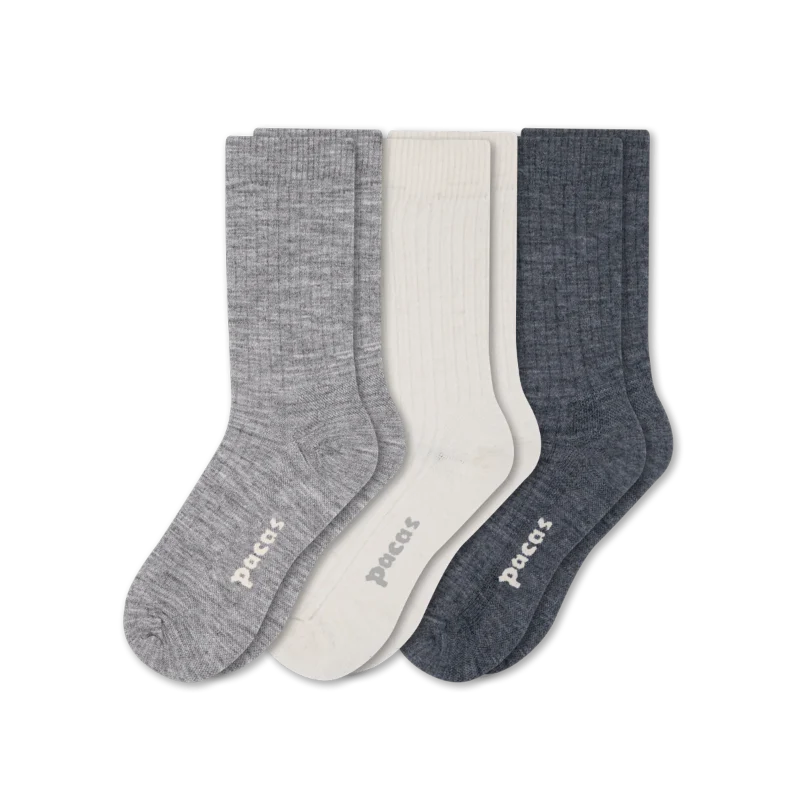 3 Pack - Women's Light-Weight Crew Pacas Socks 183 3 Pack - Women's Light-Weight Crew Pacas Socks