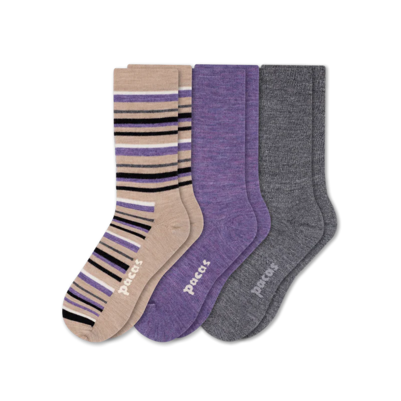 3 Pack - Women's Light-Weight Crew Pacas Socks 189 3 Pack - Women's Light-Weight Crew Pacas Socks