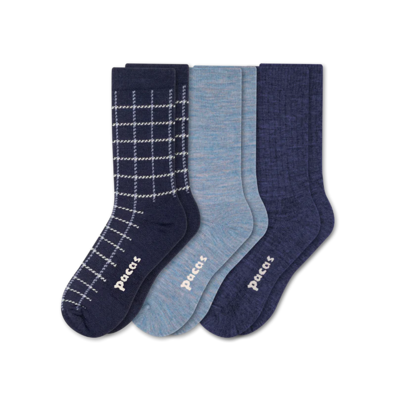 3 Pack - Women's Light-Weight Crew Pacas Socks 190 3 Pack - Women's Light-Weight Crew Pacas Socks