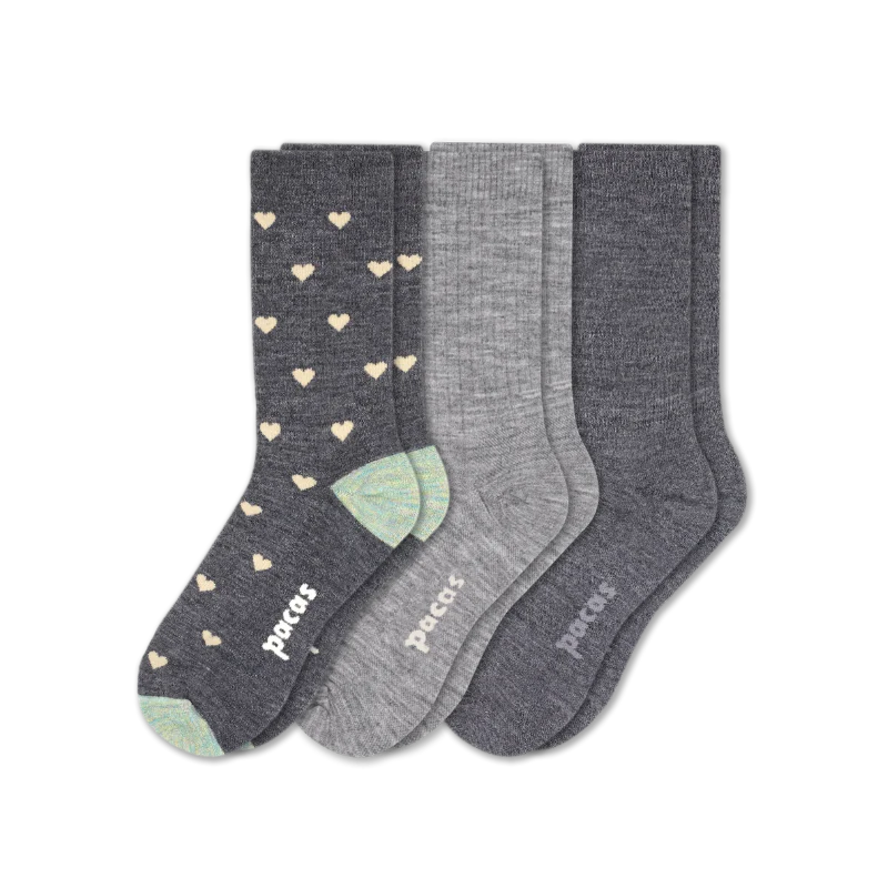 3 Pack - Women's Light-Weight Crew Pacas Socks 193 3 Pack - Women's Light-Weight Crew Pacas Socks