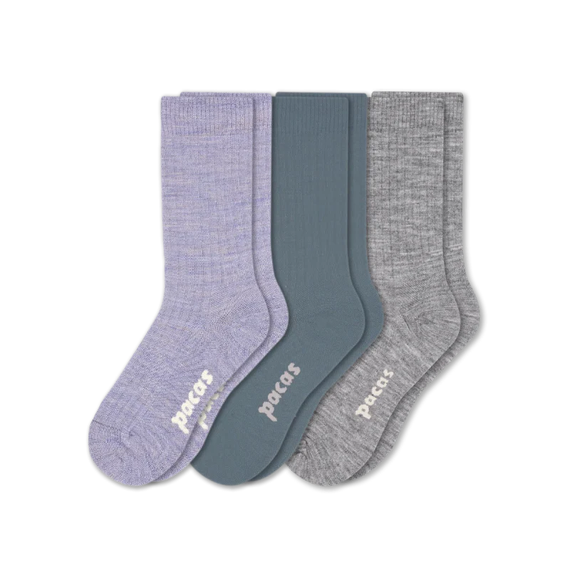 3 Pack - Women's Light-Weight Crew Pacas Socks 196 3 Pack - Women's Light-Weight Crew Pacas Socks