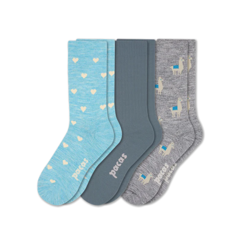3 Pack - Women's Light-Weight Crew Pacas Socks 198 3 Pack - Women's Light-Weight Crew Pacas Socks