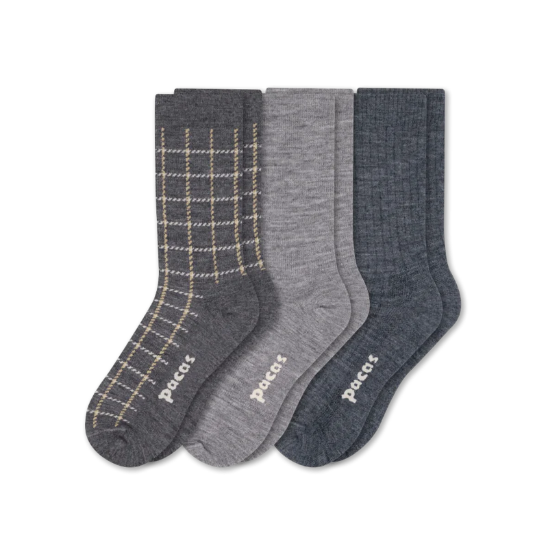 3 Pack - Women's Light-Weight Crew Pacas Socks 213 3 Pack - Women's Light-Weight Crew Pacas Socks