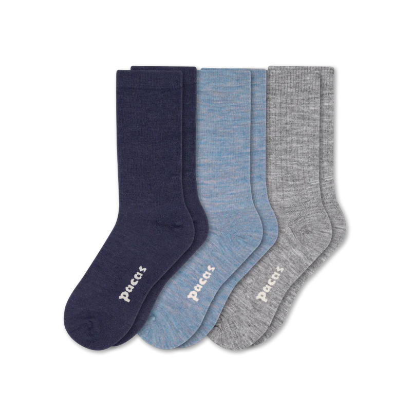 3 Pack - Women's Light-Weight Crew Pacas Socks 214 3 Pack - Women's Light-Weight Crew Pacas Socks