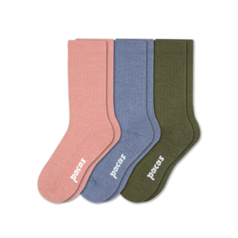 3 Pack - Women's Light-Weight Crew Pacas Socks 219 3 Pack - Women's Light-Weight Crew Pacas Socks