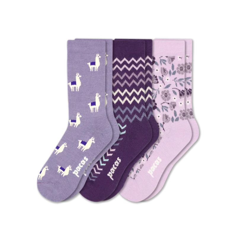 3 Pack - Women's Light-Weight Crew Pacas Socks 220 3 Pack - Women's Light-Weight Crew Pacas Socks
