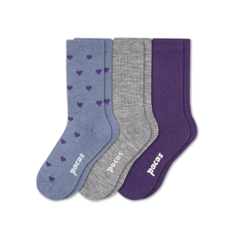 3 Pack - Women's Light-Weight Crew Pacas Socks 221 3 Pack - Women's Light-Weight Crew Pacas Socks