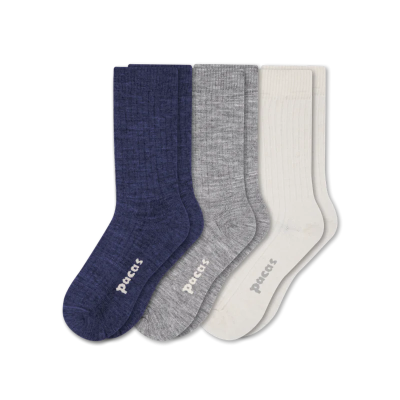 3 Pack - Women's Light-Weight Crew Pacas Socks 222 3 Pack - Women's Light-Weight Crew Pacas Socks