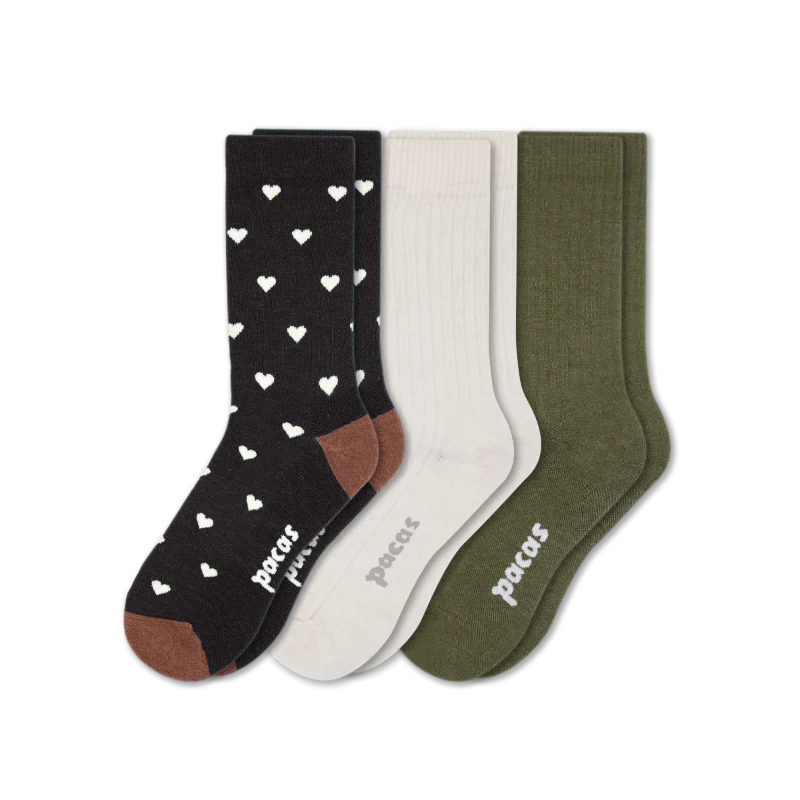3 Pack - Women's Light-Weight Crew Pacas Socks 232 3 Pack - Women's Light-Weight Crew Pacas Socks