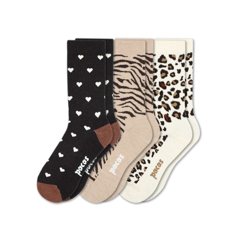 3 Pack - Women's Light-Weight Crew Pacas Socks 234 3 Pack - Women's Light-Weight Crew Pacas Socks