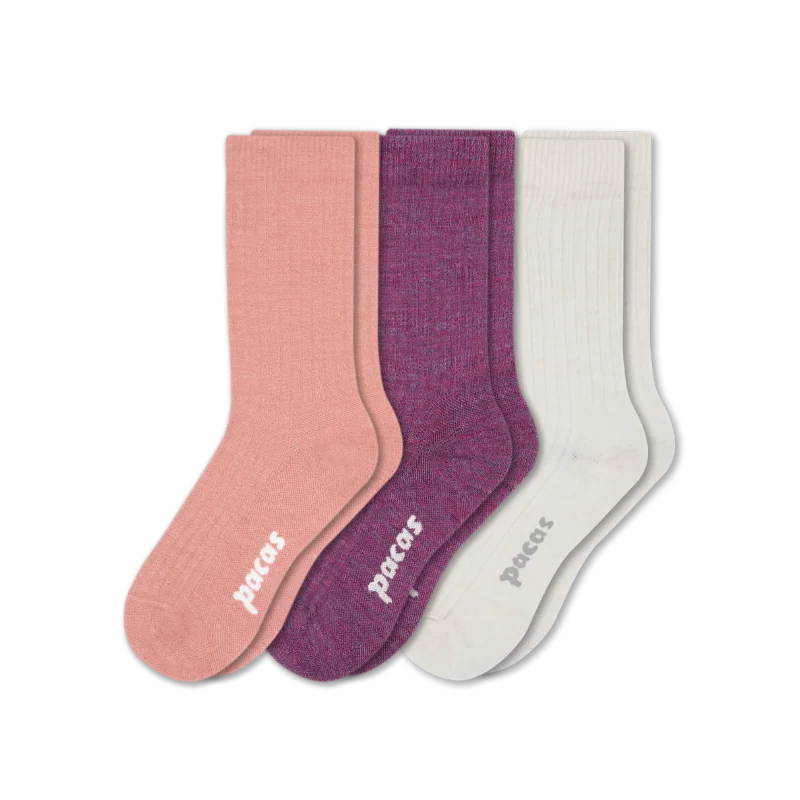 3 Pack - Women's Light-Weight Crew Pacas Socks 236 3 Pack - Women's Light-Weight Crew Pacas Socks