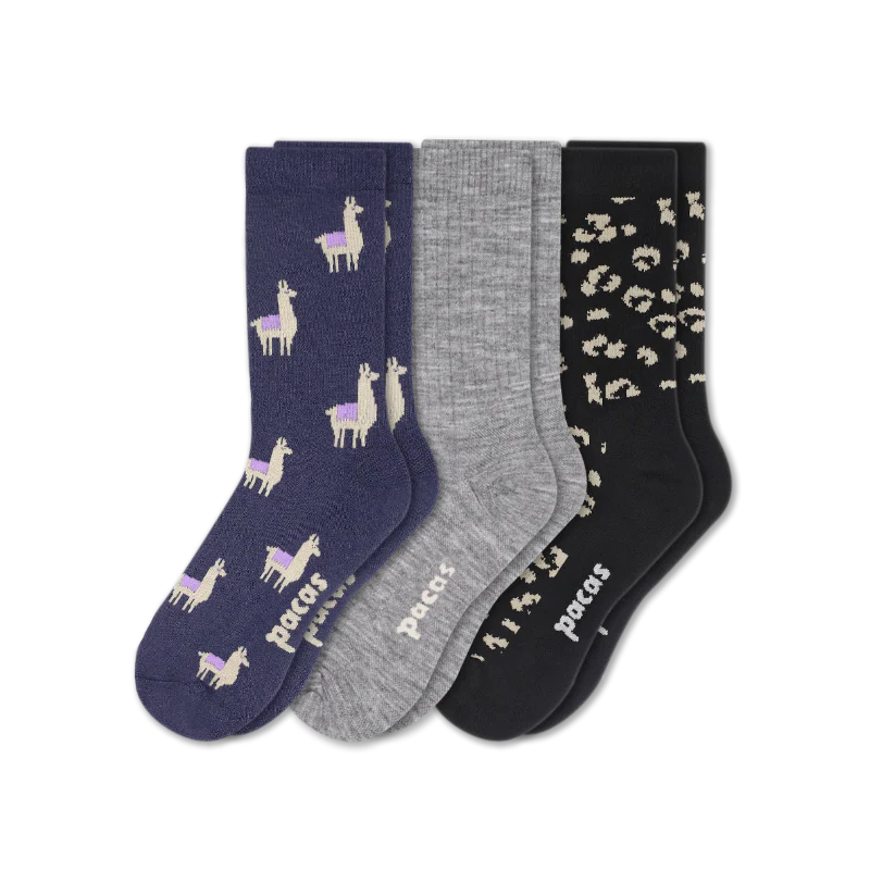 3 Pack - Women's Light-Weight Crew Pacas Socks 239 3 Pack - Women's Light-Weight Crew Pacas Socks