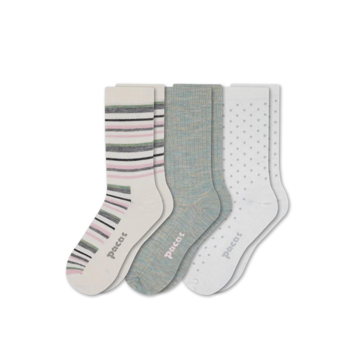 3 Pack - Women's Light-Weight Crew Pacas Socks 24 3 Pack - Women's Light-Weight Crew Pacas Socks