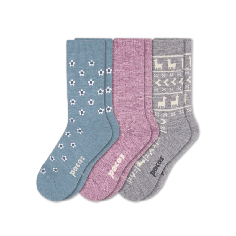 3 Pack - Women's Light-Weight Crew Pacas Socks 241 3 Pack - Women's Light-Weight Crew Pacas Socks