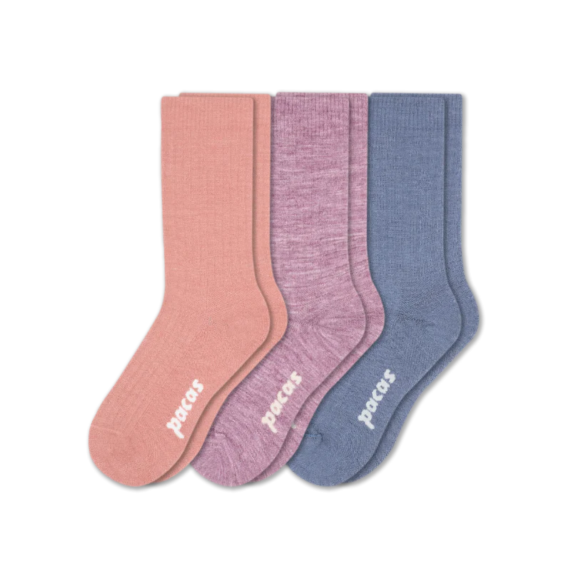 3 Pack - Women's Light-Weight Crew Pacas Socks 244 3 Pack - Women's Light-Weight Crew Pacas Socks