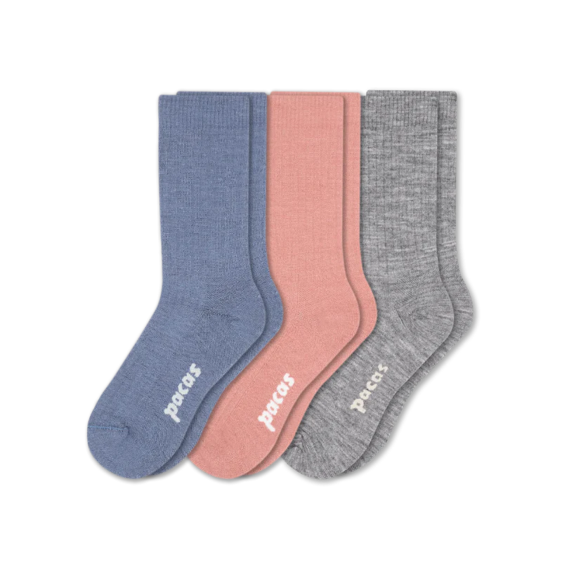 3 Pack - Women's Light-Weight Crew Pacas Socks 246 3 Pack - Women's Light-Weight Crew Pacas Socks
