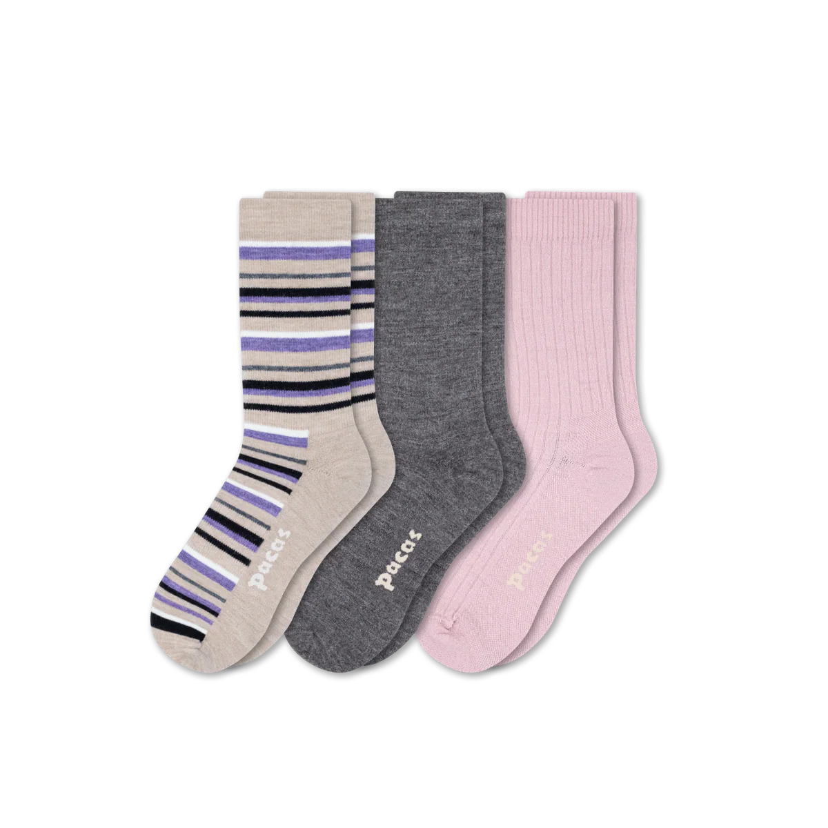 3 Pack - Women's Light-Weight Crew Pacas Socks 25 3 Pack - Women's Light-Weight Crew Pacas Socks