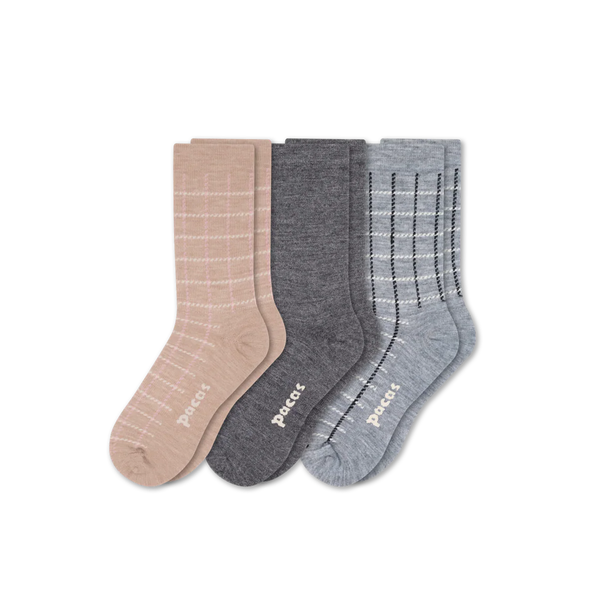 3 Pack - Women's Light-Weight Crew Pacas Socks 32 3 Pack - Women's Light-Weight Crew Pacas Socks