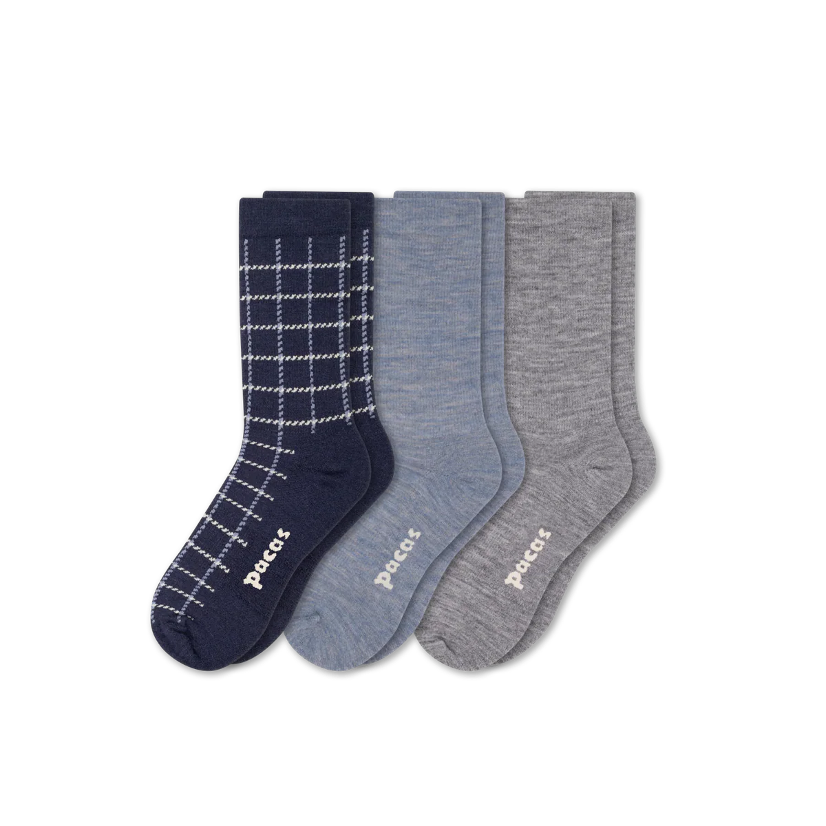 3 Pack - Women's Light-Weight Crew Pacas Socks 33 3 Pack - Women's Light-Weight Crew Pacas Socks