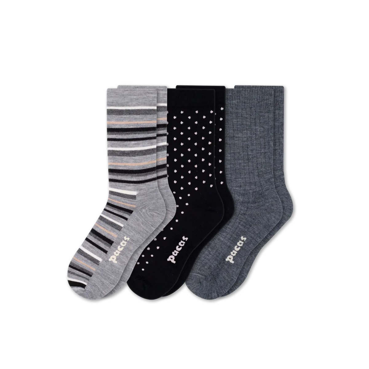 3 Pack - Women's Light-Weight Crew Pacas Socks 35 3 Pack - Women's Light-Weight Crew Pacas Socks