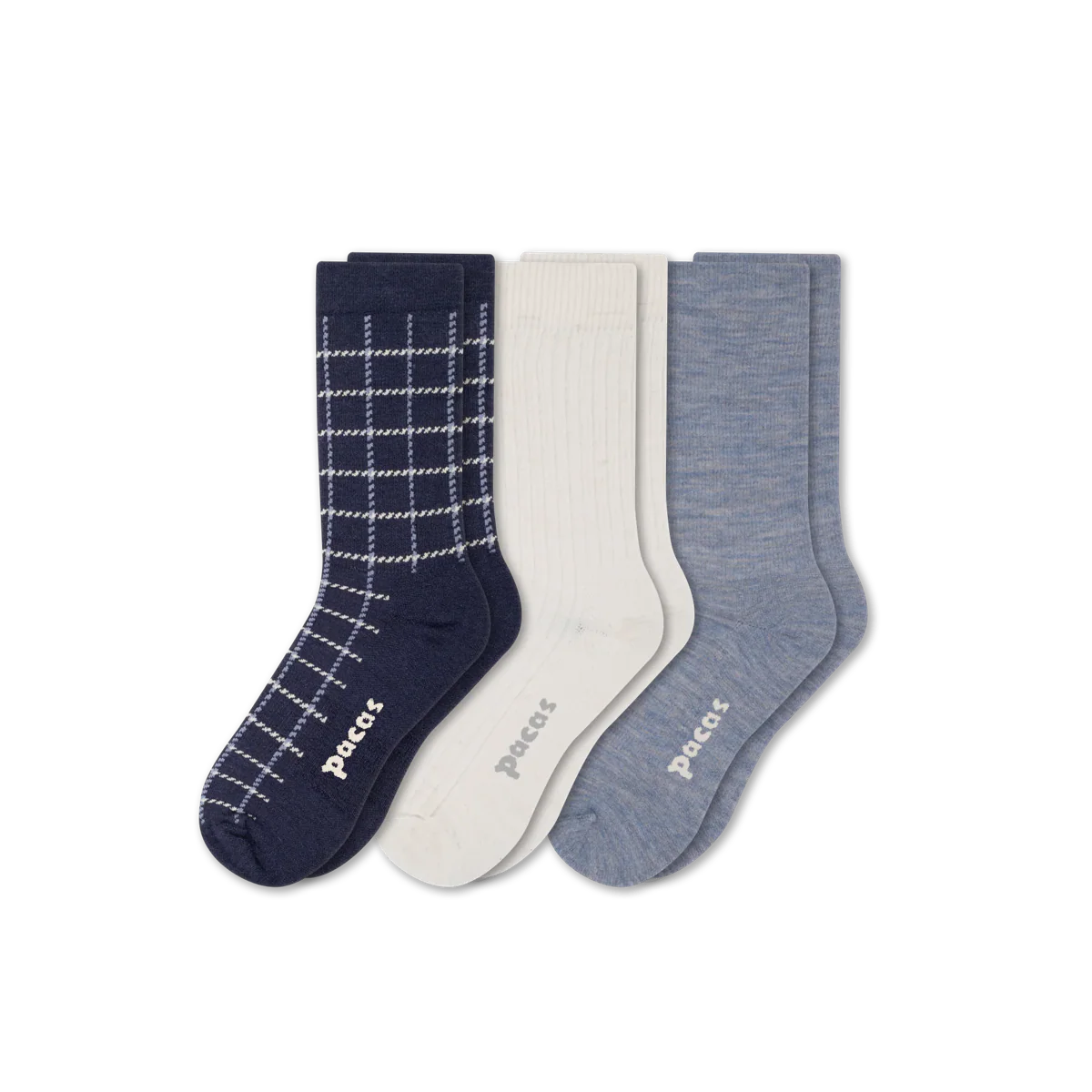 3 Pack - Women's Light-Weight Crew Pacas Socks 37 3 Pack - Women's Light-Weight Crew Pacas Socks