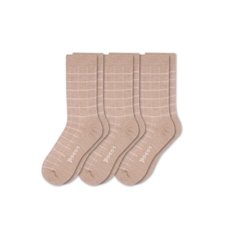 3 Pack - Women's Light-Weight Crew Pacas Socks 42 3 Pack - Women's Light-Weight Crew Pacas Socks