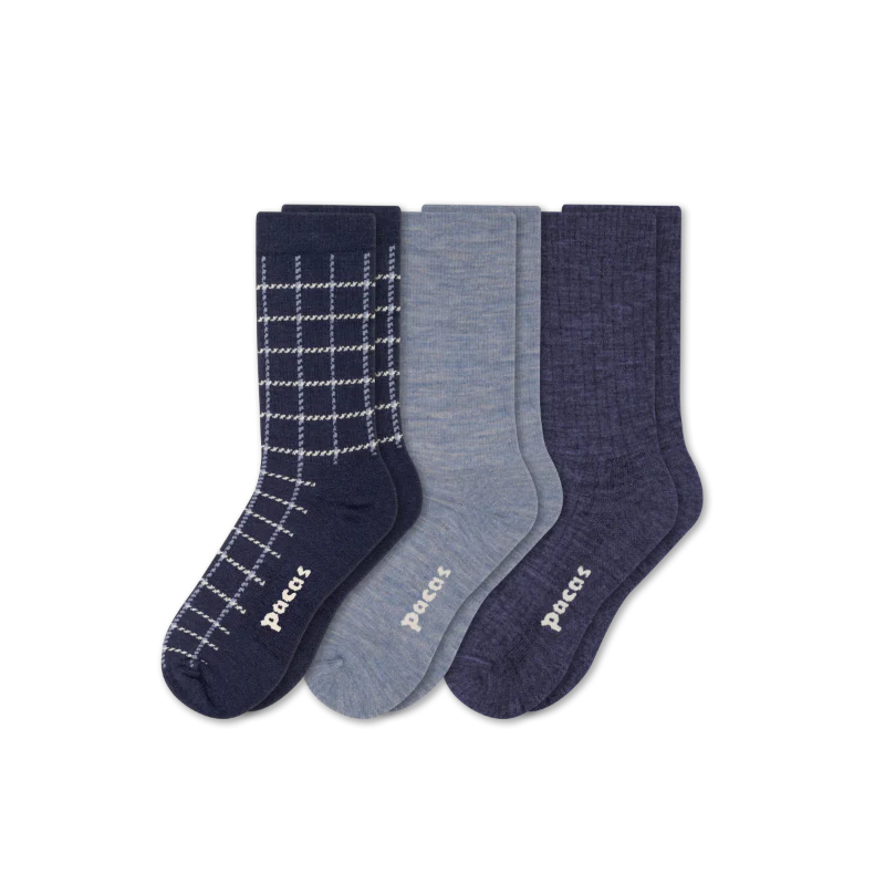 3 Pack - Women's Light-Weight Crew Pacas Socks 45 3 Pack - Women's Light-Weight Crew Pacas Socks