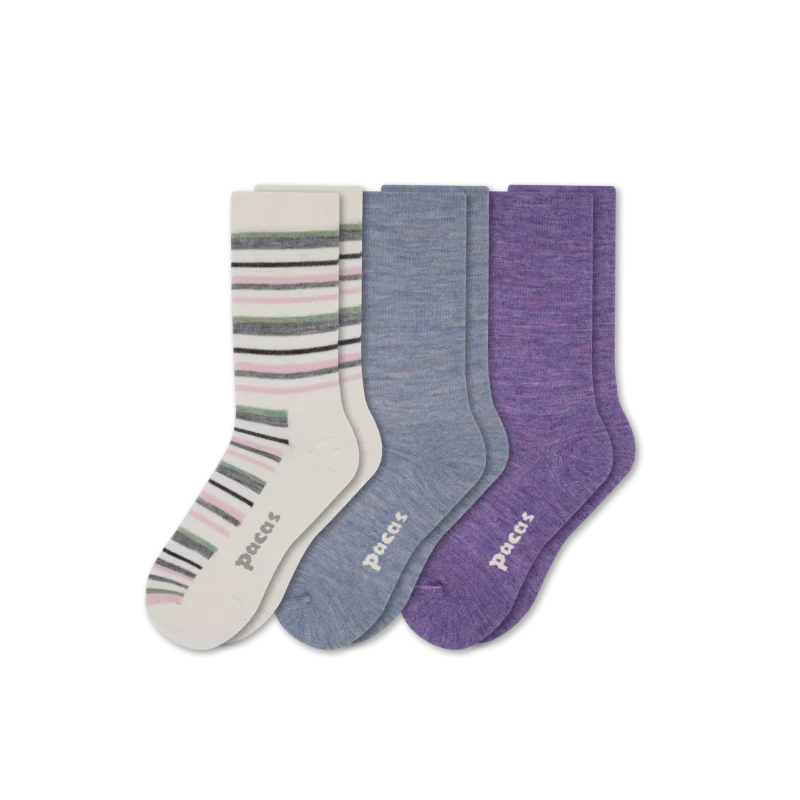 3 Pack - Women's Light-Weight Crew Pacas Socks 47 3 Pack - Women's Light-Weight Crew Pacas Socks