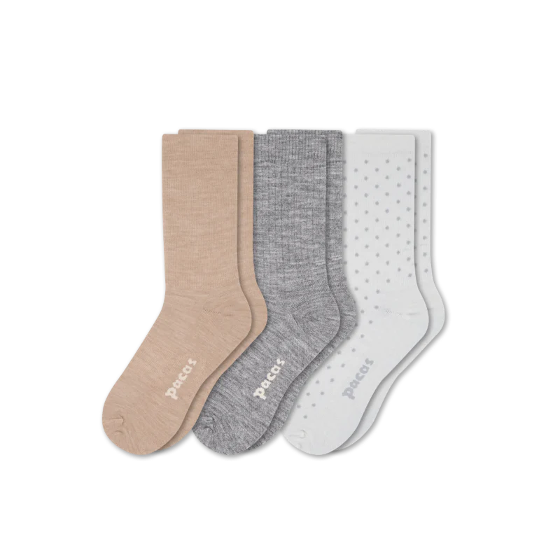 3 Pack - Women's Light-Weight Crew Pacas Socks 54 3 Pack - Women's Light-Weight Crew Pacas Socks